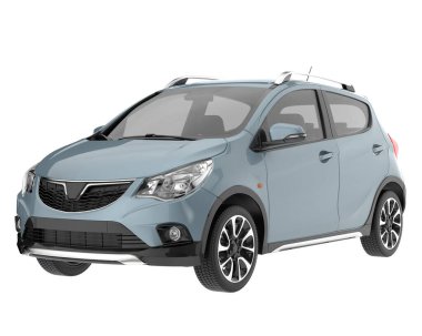 Modern car isolated on white background. 3d rendering - illustration