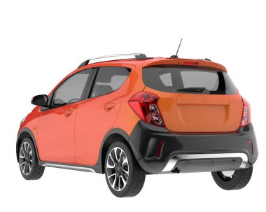 Modern car isolated on white background. 3d rendering - illustration