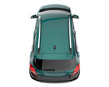 Modern car isolated on white background. 3d rendering - illustration