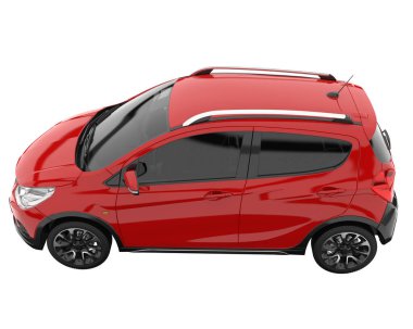 Modern car isolated on white background. 3d rendering - illustration