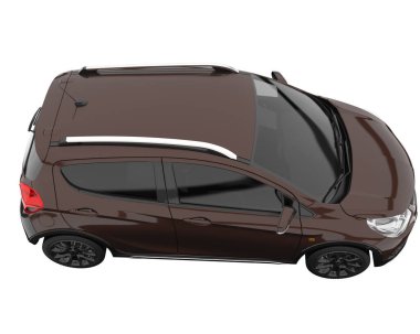 Modern car isolated on white background. 3d rendering - illustration