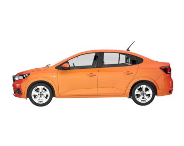 Modern car isolated on white background. 3d rendering - illustration