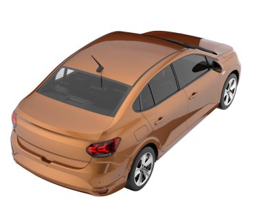 Modern car isolated on white background. 3d rendering - illustration