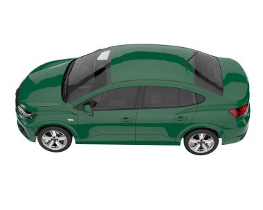 Modern car isolated on white background. 3d rendering - illustration