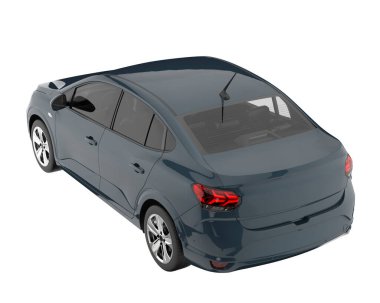 Modern car isolated on white background. 3d rendering - illustration