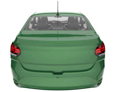 Modern car isolated on white background. 3d rendering - illustration