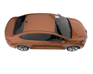 Modern car isolated on white background. 3d rendering - illustration