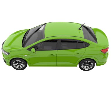 Modern car isolated on white background. 3d rendering - illustration