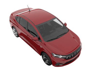 Modern car isolated on white background. 3d rendering - illustration