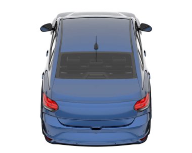 Modern car isolated on white background. 3d rendering - illustration