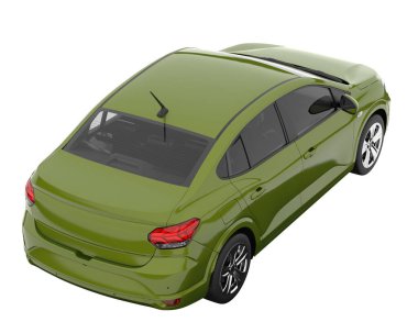 Modern car isolated on white background. 3d rendering - illustration