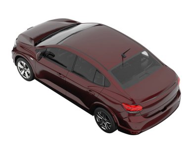 Modern car isolated on white background. 3d rendering - illustration