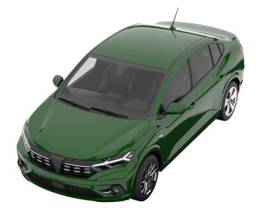 Modern car isolated on white background. 3d rendering - illustration