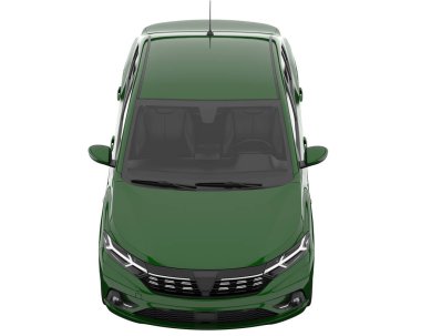 Modern car isolated on white background. 3d rendering - illustration