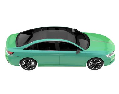 Modern car isolated on white background. 3d rendering - illustration