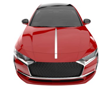 Modern car isolated on white background. 3d rendering - illustration