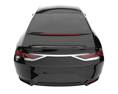 Modern car isolated on white background. 3d rendering - illustration