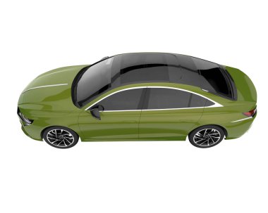 Modern car isolated on white background. 3d rendering - illustration