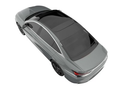 Modern car isolated on white background. 3d rendering - illustration