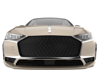 Modern car isolated on white background. 3d rendering - illustration