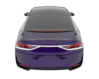 Modern car isolated on white background. 3d rendering - illustration