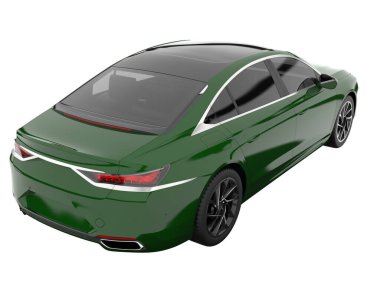 Modern car isolated on white background. 3d rendering - illustration