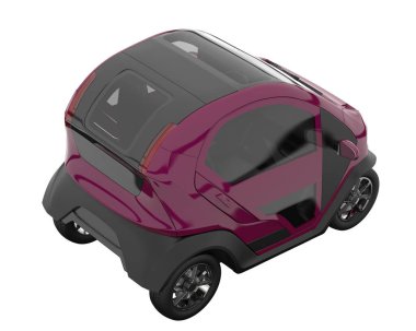 Modern car isolated on white background. 3d rendering - illustration