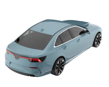 Modern car isolated on white background. 3d rendering - illustration