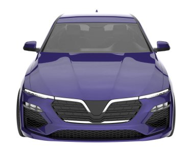 Modern car isolated on white background. 3d rendering - illustration