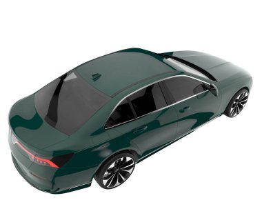 Modern car isolated on white background. 3d rendering - illustration