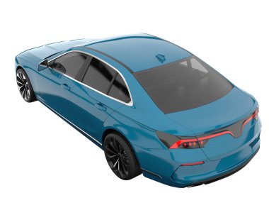 Modern car isolated on white background. 3d rendering - illustration