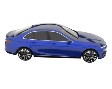 Modern car isolated on white background. 3d rendering - illustration