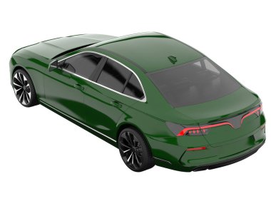 Modern car isolated on white background. 3d rendering - illustration