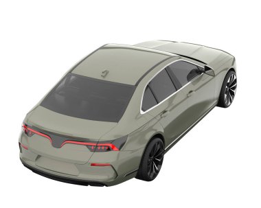 Modern car isolated on white background. 3d rendering - illustration