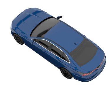 Modern car isolated on white background. 3d rendering - illustration