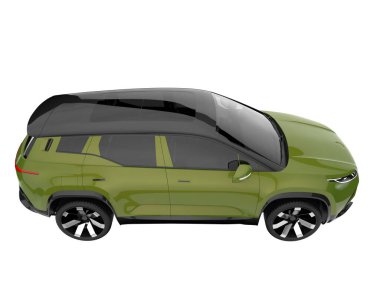 Modern car isolated on white background. 3d rendering - illustration