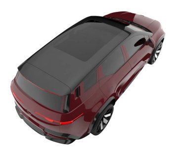 Modern car isolated on white background. 3d rendering - illustration