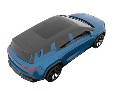 Modern car isolated on white background. 3d rendering - illustration