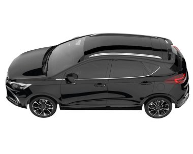 Modern car isolated on white background. 3d rendering - illustration