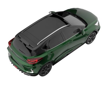 Modern car isolated on white background. 3d rendering - illustration