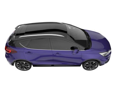 Modern car isolated on white background. 3d rendering - illustration