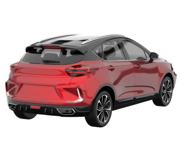 Modern car isolated on white background. 3d rendering - illustration
