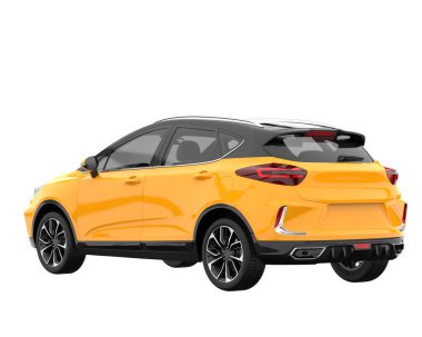 Modern car isolated on white background. 3d rendering - illustration