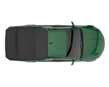 Modern car isolated on white background. 3d rendering - illustration