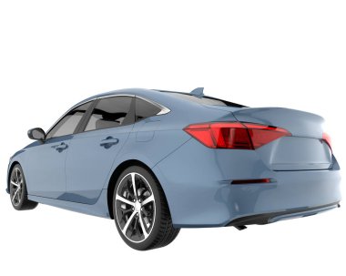 Modern car isolated on white background. 3d rendering - illustration