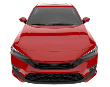 Modern car isolated on white background. 3d rendering - illustration