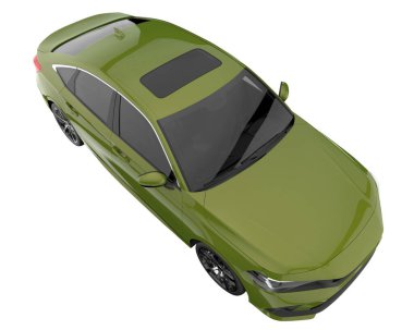 Modern car isolated on white background. 3d rendering - illustration