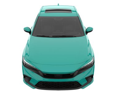 Modern car isolated on white background. 3d rendering - illustration