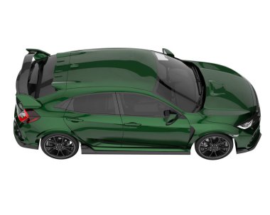 Modern car isolated on white background. 3d rendering - illustration