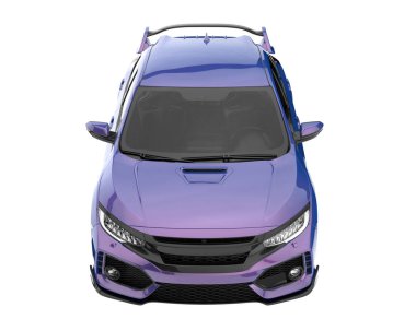 Modern car isolated on white background. 3d rendering - illustration